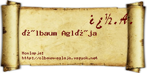 Ölbaum Aglája névjegykártya